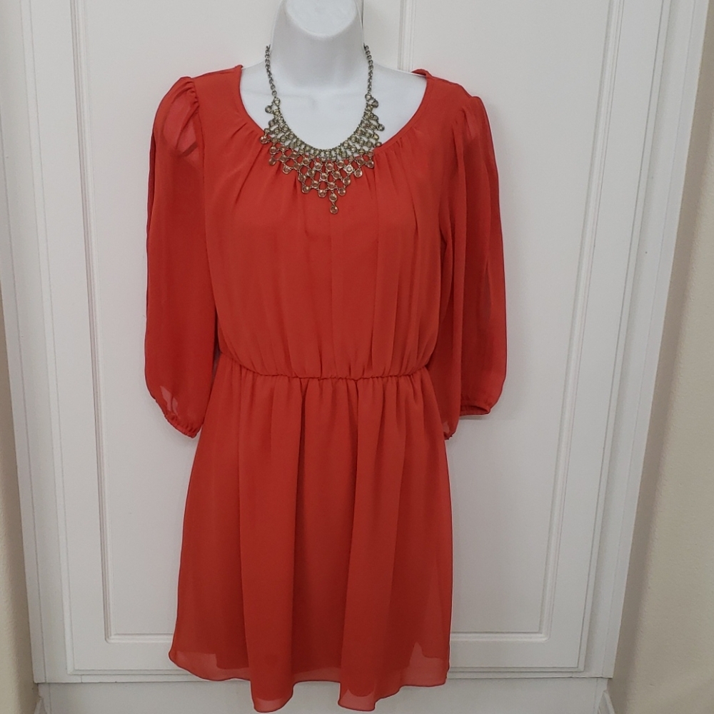 Women's Dark Orange Dress Medium